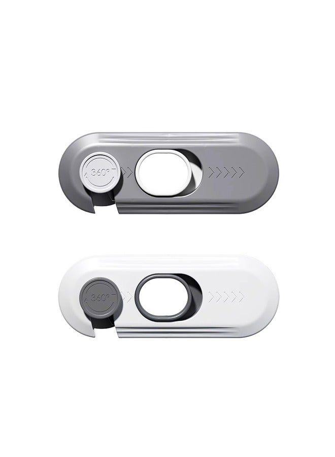 2PCS Refrigerator Safety Cabinet Locks Proofing Strap Oven Fridge Locks Freezer Door Lock with Adhesive - Image 1