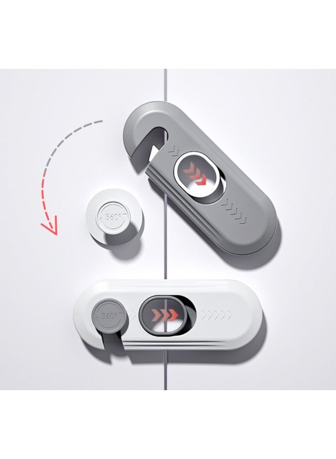 2PCS Refrigerator Safety Cabinet Locks Proofing Strap Oven Fridge Locks Freezer Door Lock with Adhesive - Image 4