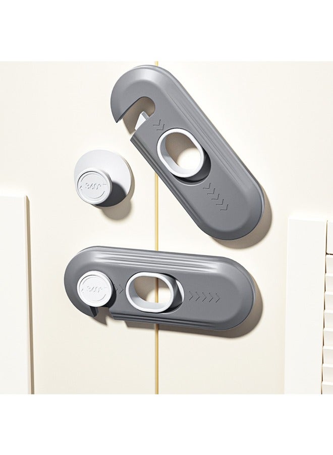 2PCS Refrigerator Safety Cabinet Locks Proofing Strap Oven Fridge Locks Freezer Door Lock with Adhesive - Image 5