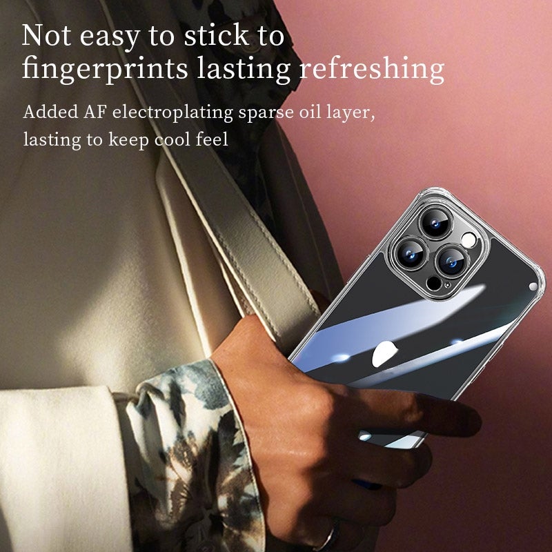 HuHa Protective Cover For iPhone 16 SULADA TPU Frame Tempered Glass Transparent Phone Case(White) - Image 5