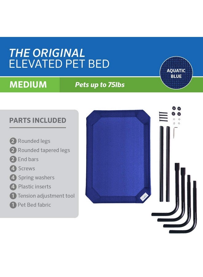 COOLAROO The Original Cooling Elevated Dog Bed, Indoor and Outdoor, Medium, 42"L x 25.5"W x 8"Th, Aquatic Blue - Image 5