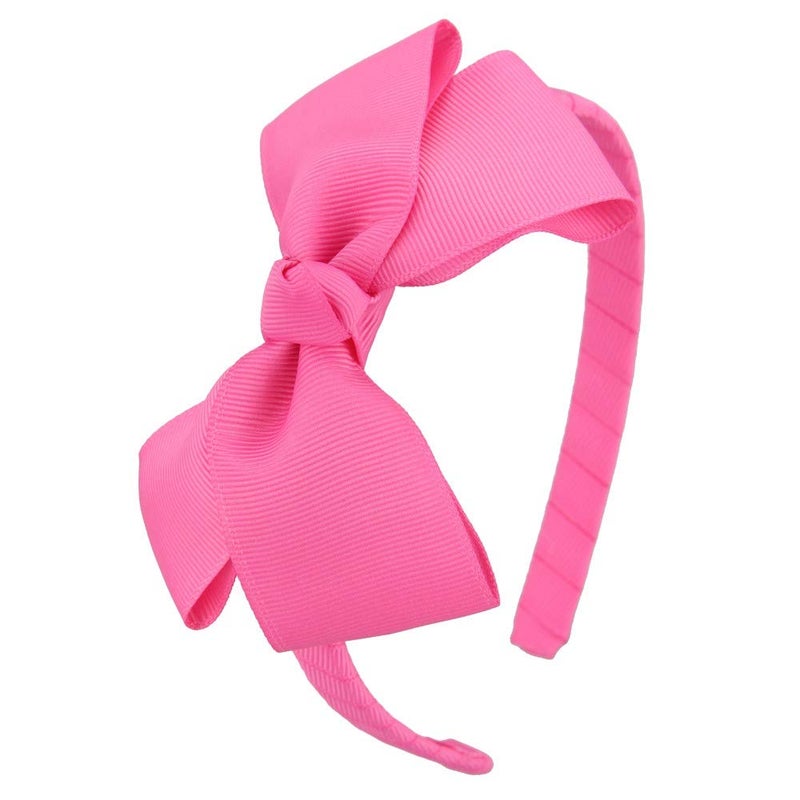 7Rainbows Cute Hot Pink Bow Headband for Girls Toddlers. - Image 2