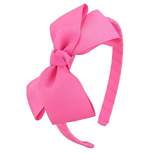 7Rainbows Cute Hot Pink Bow Headband for Girls Toddlers. - Image 1