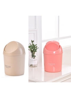 Mini Desk Trash Can with Lid for Office Bathroom Vanity Table, Small Desktop Coffee Kitchen Countertop Garbage Storage Basket Bin (Pink) - pzsku/Z329462B2B23F48A8C81BZ/45/_/1707813546/6d58974c-c158-4550-8521-7d6e474326cb