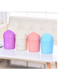 Mini Desk Trash Can with Lid for Office Bathroom Vanity Table, Small Desktop Coffee Kitchen Countertop Garbage Storage Basket Bin (Pink) - pzsku/Z329462B2B23F48A8C81BZ/45/_/1707813555/63185d8e-2660-4c84-ab76-6ed349dae0b1