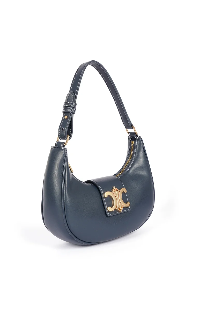 Cuple Half-moon shape faux leather shoulder bag
