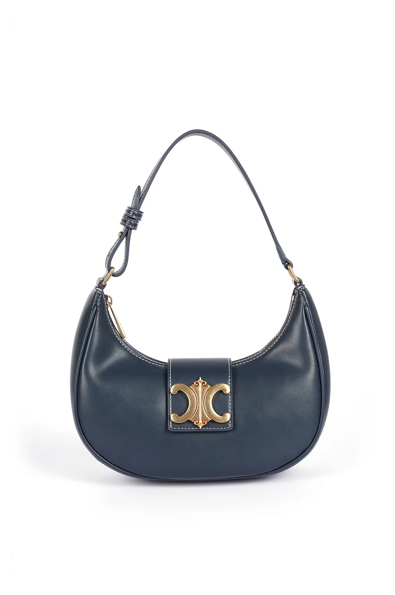 Cuple Half-moon shape faux leather shoulder bag
