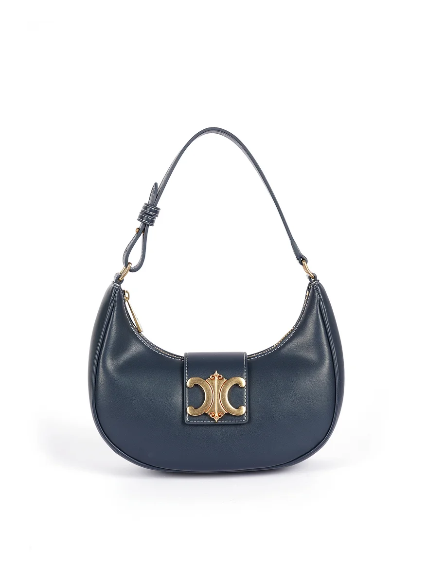 Cuple Half-moon shape faux leather shoulder bag