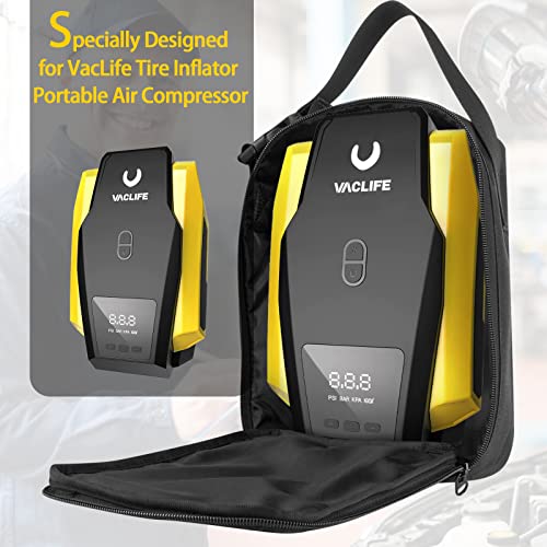 Homakover Carrying Case Compatible with VacLife Tire Inflator Air Compressor Portable Air Pump for Car Bikes, Protective Storage Replacement Travel Bag with Handle for Easy Portability - Case Only - Image 2