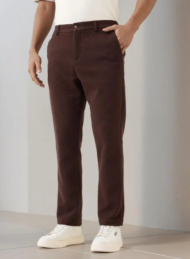 ايكونيك بنطلون رسمي رجالي كلاسيكي بقصة عادية