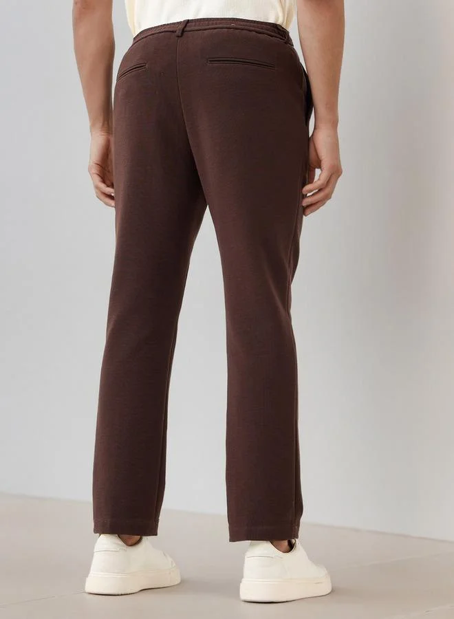 Iconic  Iconic Men Regular Fit Formal Trousers for Men | Best Price UAE
