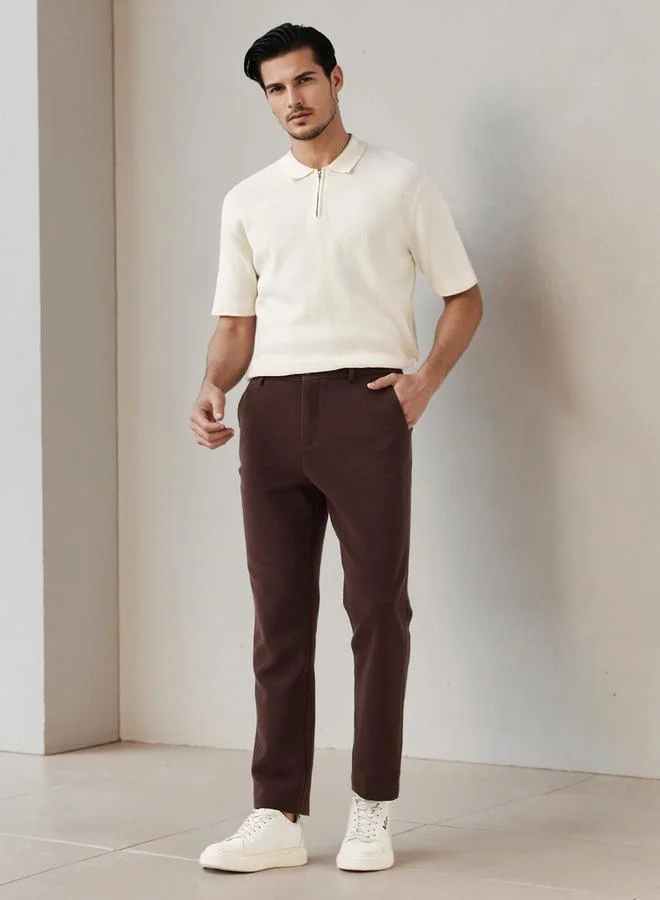 ايكونيك بنطلون رسمي رجالي كلاسيكي بقصة عادية