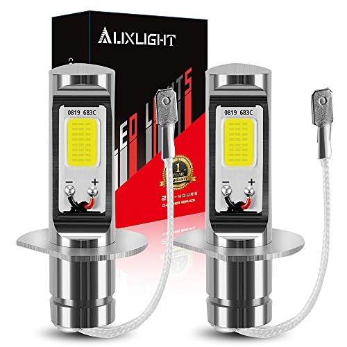 AUXLIGHT H1 LED Fog Light Bulbs 6000K Xenon White, Super Bright High Power COB Chips LED Fog Daytime Running Lights DRL Bulbs Replacement for Cars, Trucks, NOT for Headlights (Pack of 2) - Image 1