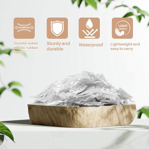 MAQIHAN 100 Disposable Shower Caps Unisex - Large Plastic Hair Caps for Deep Conditioning Shower Cap Reusable Waterproof for Women Men Hair Treatment Bath Cap for Long Hair Travel Essentials - Image 4