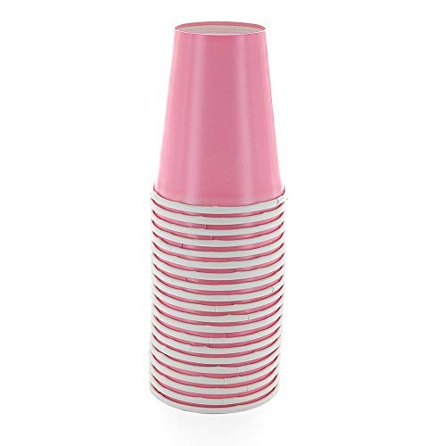 Amscan Vibrant New Pink Paper Cups (Pack of 20) - 9 oz. - Perfect for Parties  Gatherings  Picnics & Home Use - Image 3