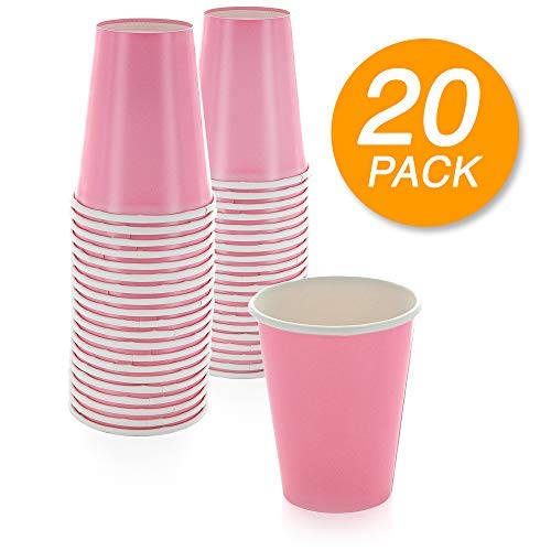 Amscan Vibrant New Pink Paper Cups (Pack of 20) - 9 oz. - Perfect for Parties  Gatherings  Picnics & Home Use - Image 2