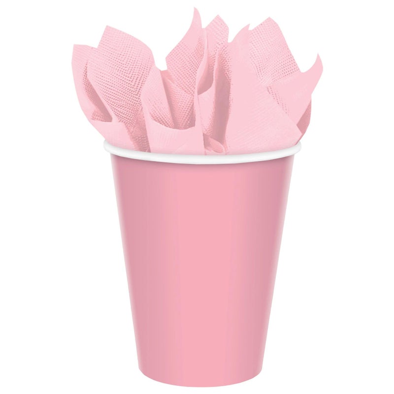 Amscan Vibrant New Pink Paper Cups (Pack of 20) - 9 oz. - Perfect for Parties  Gatherings  Picnics & Home Use - Image 1