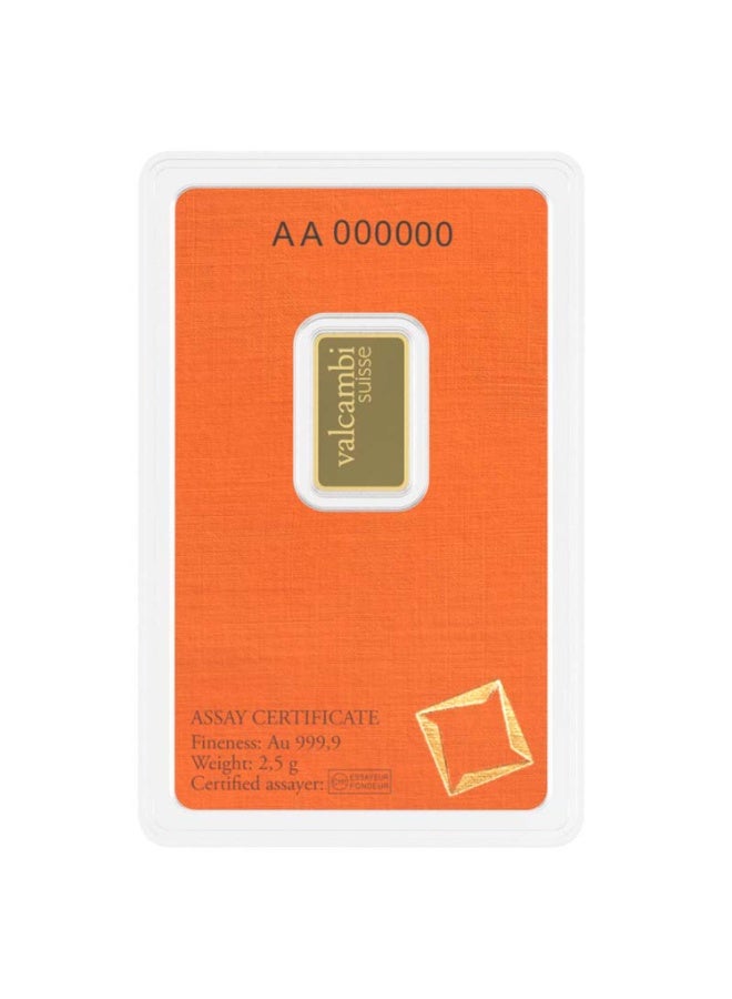 valcambi 24KT 999.9 Purity 2.5g Valcambi Suisse Gold Bar - Image 5