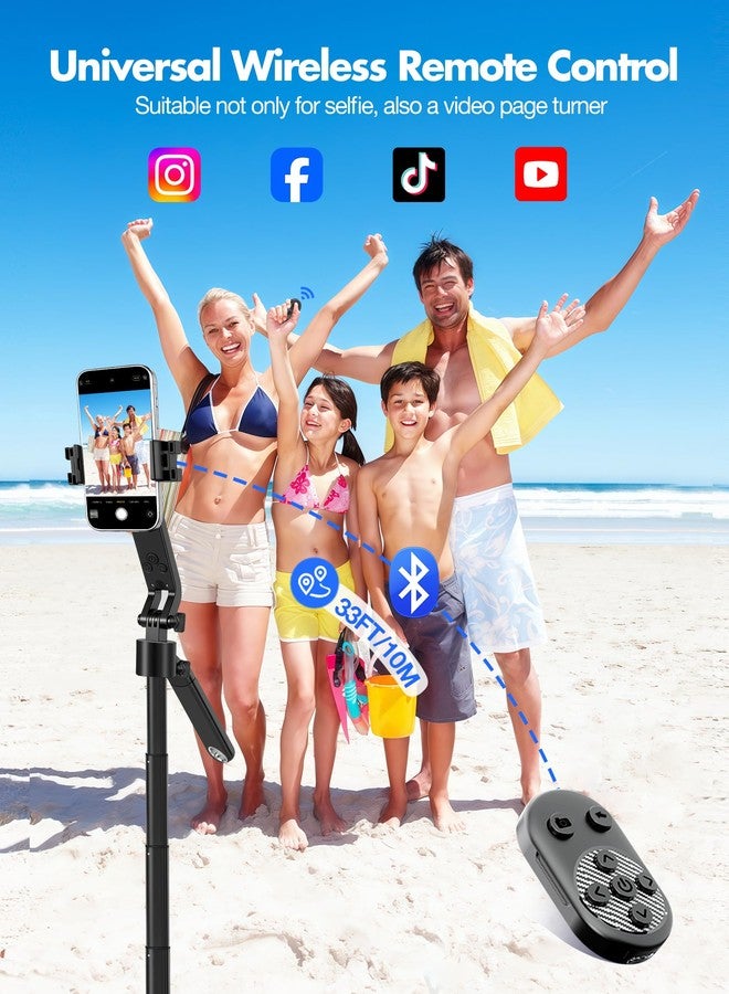 Sinbyuer 71'' Auto Face Tracking Tripod 360° Rotation with Stand | Selfie Stick w/Fill Lights, Remote & Gesture Control | for TikTok Vlog Content Creator, Phone Camera Tripod Following Your Movement - Image 5