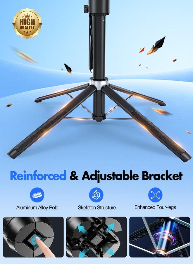 Sinbyuer 71'' Auto Face Tracking Tripod 360° Rotation with Stand | Selfie Stick w/Fill Lights, Remote & Gesture Control | for TikTok Vlog Content Creator, Phone Camera Tripod Following Your Movement - Image 4