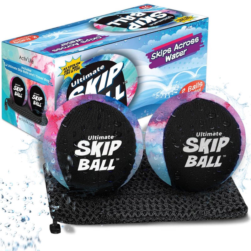 Activ Life Summer Gifts for Kids [Water Skip Balls] Beach Games for Adults and Family Boys Girls Ages 7 8-10 11 12 Year Old Teen Gifts Swimming Pool Swim Toys Fun Sand Mom Dad Birthday Presents - Image 1