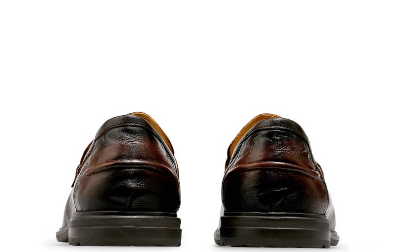 Desai Top Grain Cow Leather Dress Shoes Men's Brown - Image 4