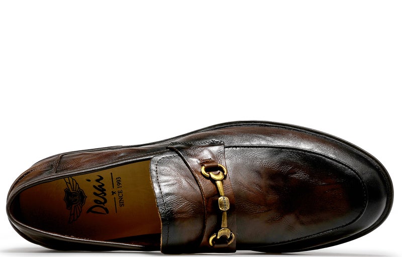 Desai Top Grain Cow Leather Dress Shoes Men's Brown - Image 3