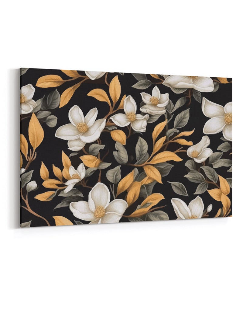 LOWHA Canvas Wall Art Stretched Over Wooden Frame with Modern Floral Painting - Image 4