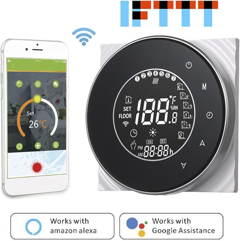 Floor Heating Thermostat Voice Control LCD Remote Access 95 240VAC Home Temperature Management - Image 3