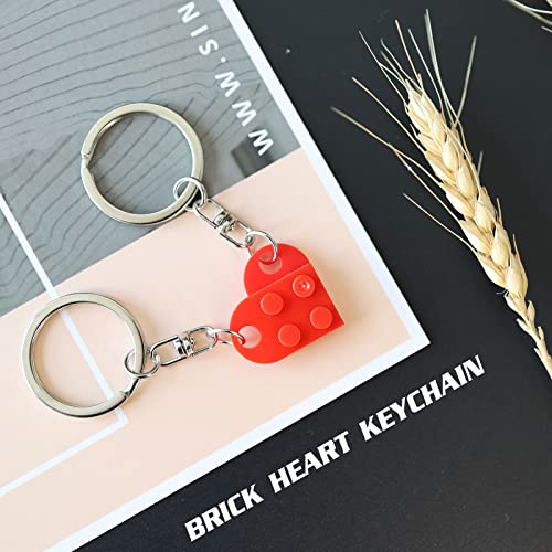 Meyerascal Red Heart Keychain Set for Couples - 2 Colored Matching Keychains - Image 4