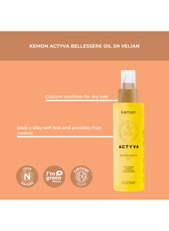 Kemon Actyva Bellessere Oil SN Velian 125ml - for All Hair Type  - Image 5