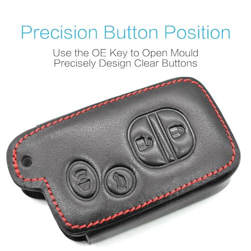 MECHCOS Compatible with Toyota 86 Avalon Camry Corolla Highlander Prius Venza RAV4 Sequoia Prius Plug-in Key Fob Cover Case Leather Protector Shell Key Chain Holder - Image 2