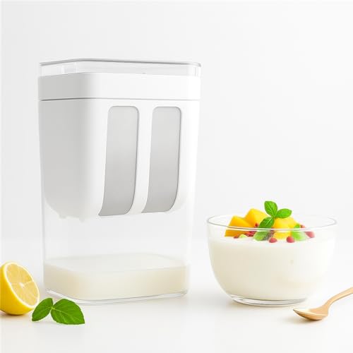 JD FRESH 1100 ML Premium Addition Hung Curd Stainer Box/Fine Mesh Greek Yogurt Strainer with Lid/Multifunctional Yogurt Filter/BPA-Free/Perfect Hung Curd Maker for Homemade Yogurt/Cheese & More - Image 1