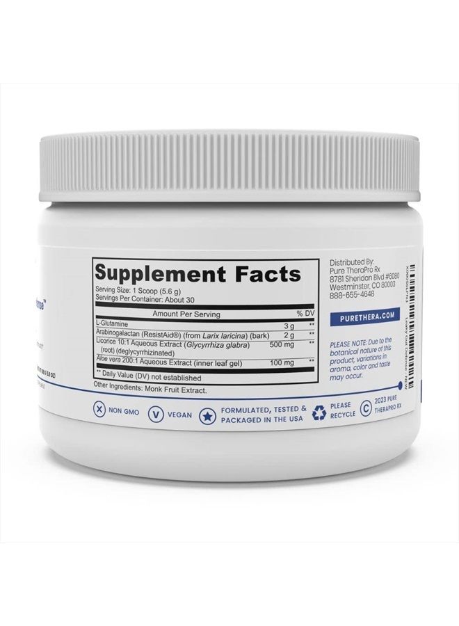 Pure Therapro Rx Leaky Gut Defense - Gut Health Supplement with L-Glutamine, Licorice Root Extract, Aloe Leaf, Arabinogalactan- (30 Servings, 168g)  - Image 2