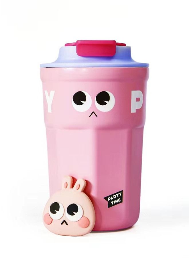 400ml Sports Water Cup Milkshake Protein Powder Mixing Cup Thickened Cup Wall With Handbag Water Cup , for Hot and Cold Water Coffee and Tea  - Image 1