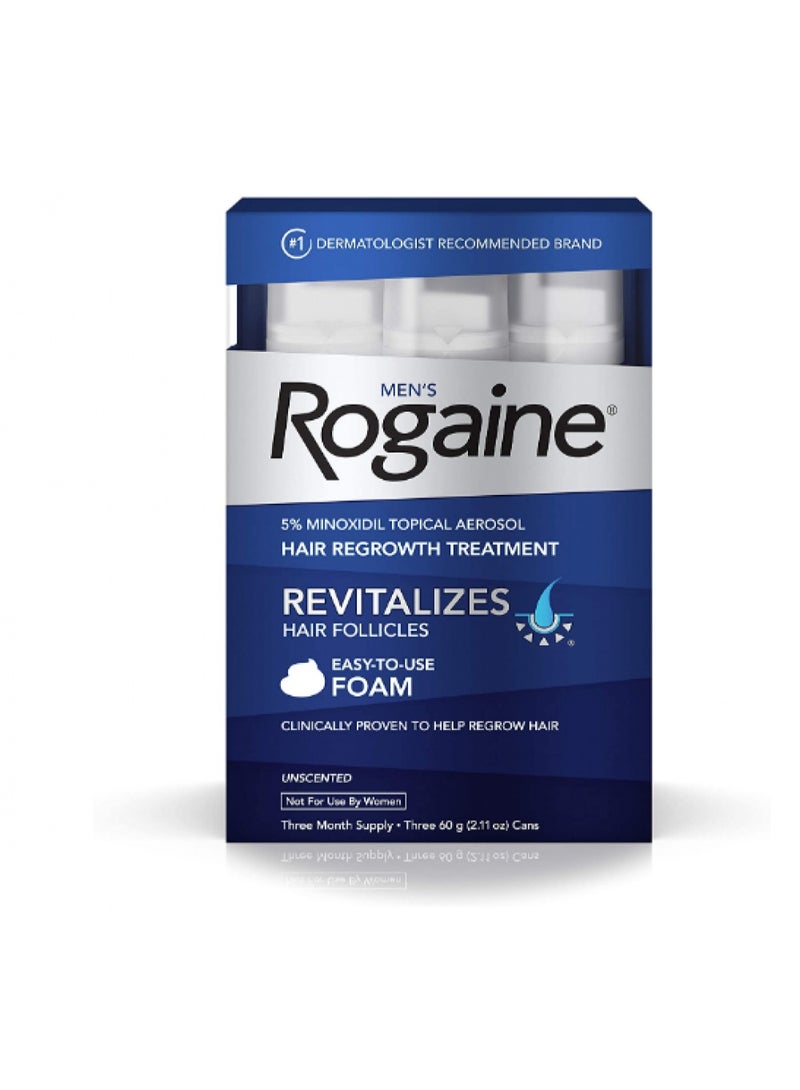 Regaine Pack of 3 Regaine Minoxidil Foam 5% 73ml