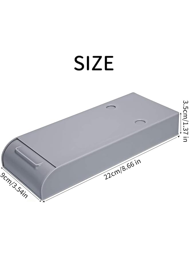 erorex Desk Organizer Drawer Under Desk Drawer 2 Pack Under Desk Storage Drawer Organizer Hidden Under Table Drawer Organizer Set Self Stick Expandable Drawer Tray For Office Home School - Image 4