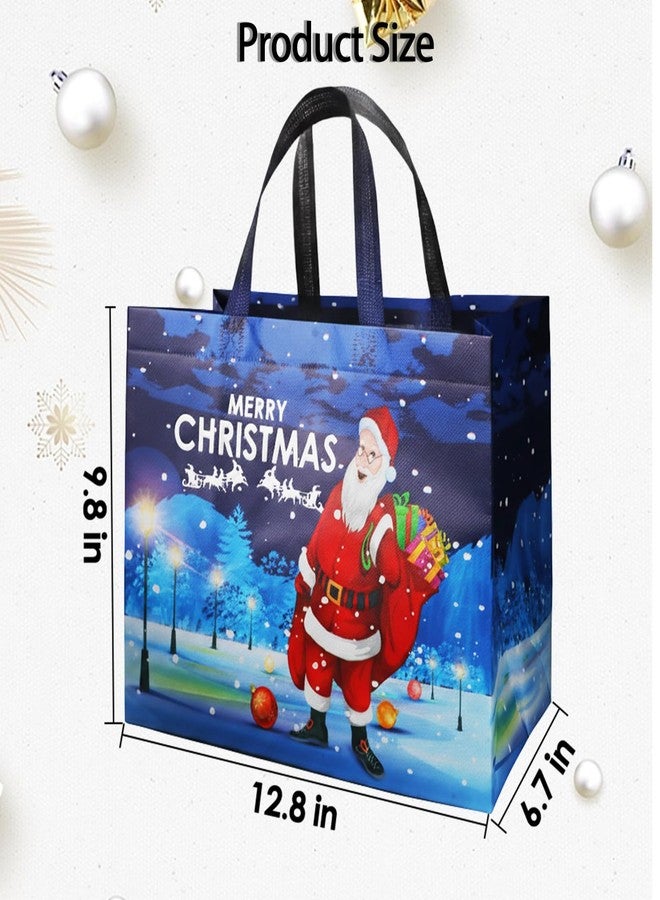 habgp 16 Pack Christmas Gift Bags, Reusable Gift Non-Woven Christmas Large Size Reusable Tote Bags with Handle, Gift Bags for Xmas Gifts Wrapping, Presents, Shopping, Party, Shopping - Image 2
