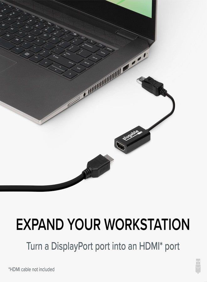 Plugable Active DisplayPort to HDMI 2.0 Adapter (Supports displays up to 4K / UHD / 3840x2160@60Hz) - Image 3