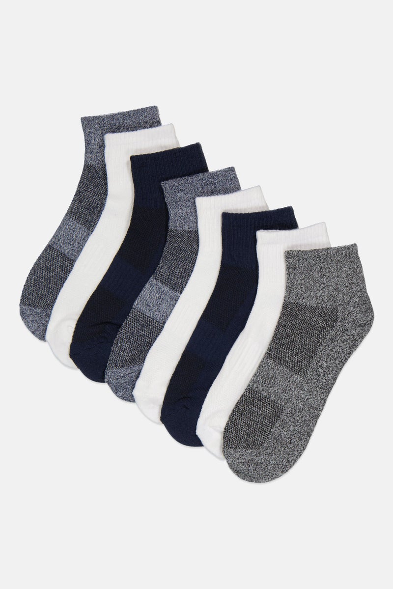 Ben Sherman Men 8 Pairs Brand Logo Breatheable Mesh Socks, Multicolor  - Image 1