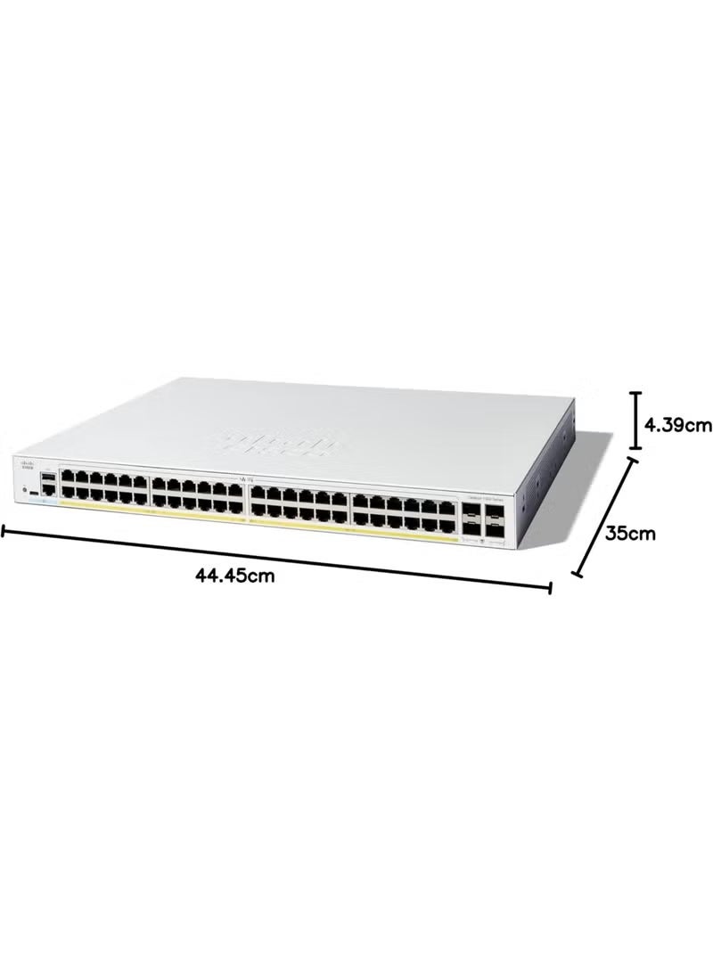 Cisco Catalyst C1300-48P-4G 48-port Gigabit PoE+ managed network switch