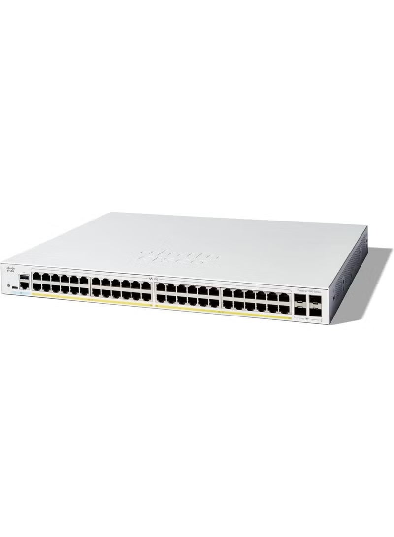 سيسكو سيستمز مفتاح سيسكو كاتاليست 1300-48P-4G المُدار، 48 منفذ جيجابت إيثرنت، PoE، 4x1GE SFP (C1300-48P-4G) - Image 2