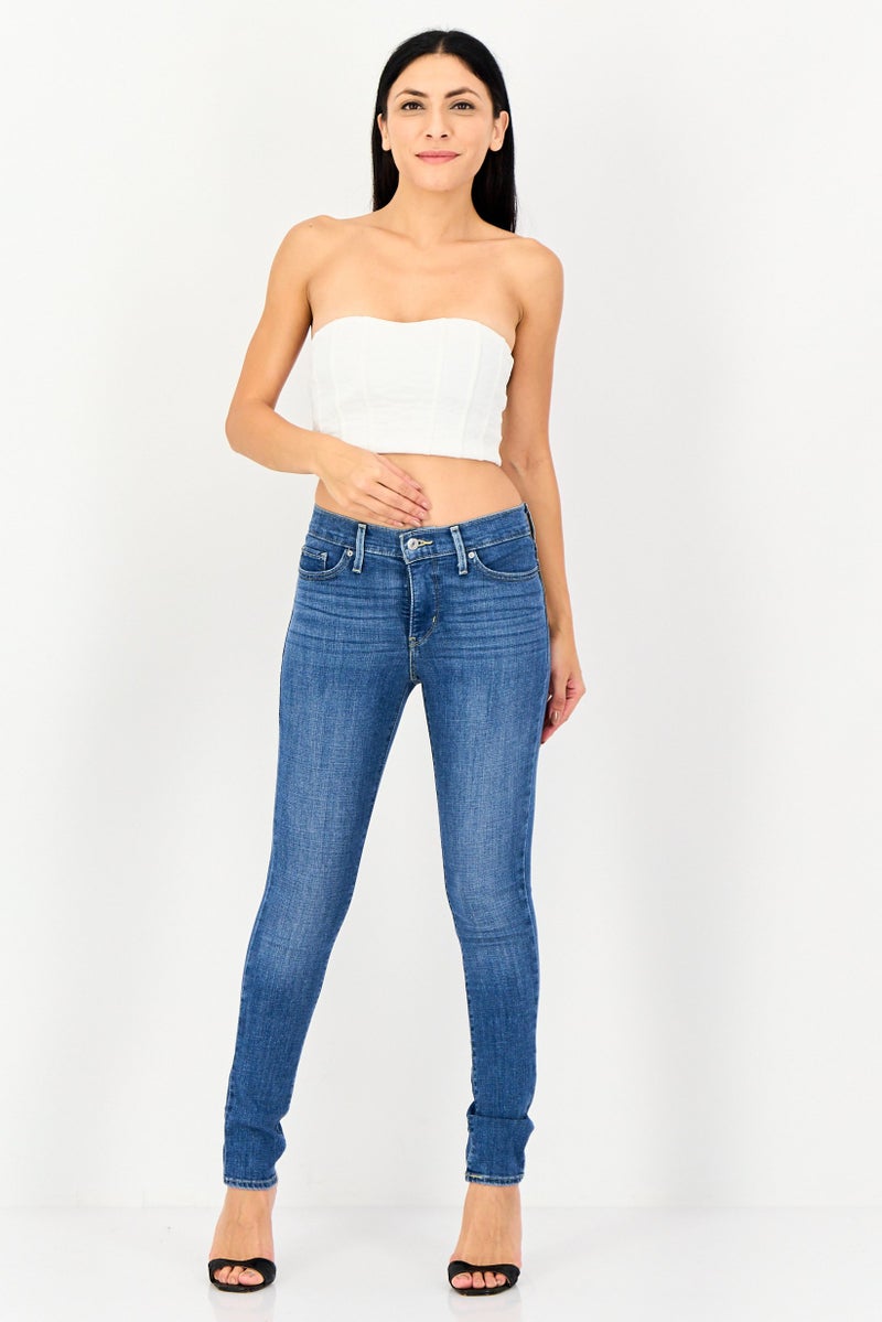 Levi's Women Skinny Fit Washed Stretchable 311 Shaping Jeans, Blue - Image 2