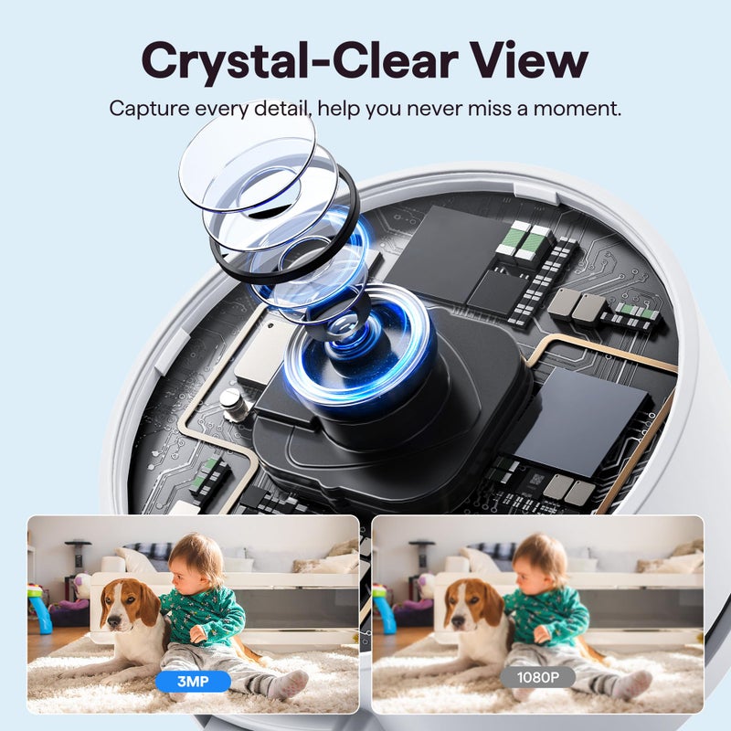 Elelink 2K Wireless Cameras for Home Security Camera, Pet Camera Indoor with Phone App, Night Vision, Motion Alert, 24/7 SD&Cloud Record, Two-Way Audio, Security Camera Indoor Works with Alexa&Google - Image 2