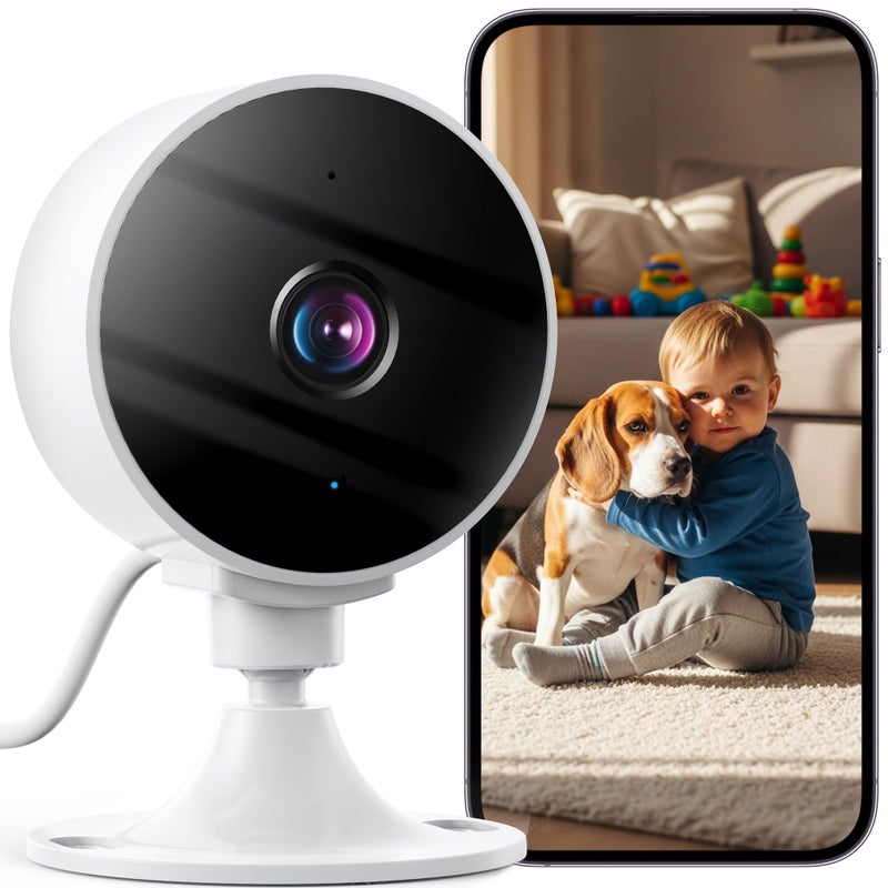 Elelink 2K Wireless Cameras for Home Security Camera, Pet Camera Indoor with Phone App, Night Vision, Motion Alert, 24/7 SD&Cloud Record, Two-Way Audio, Security Camera Indoor Works with Alexa&Google - Image 1