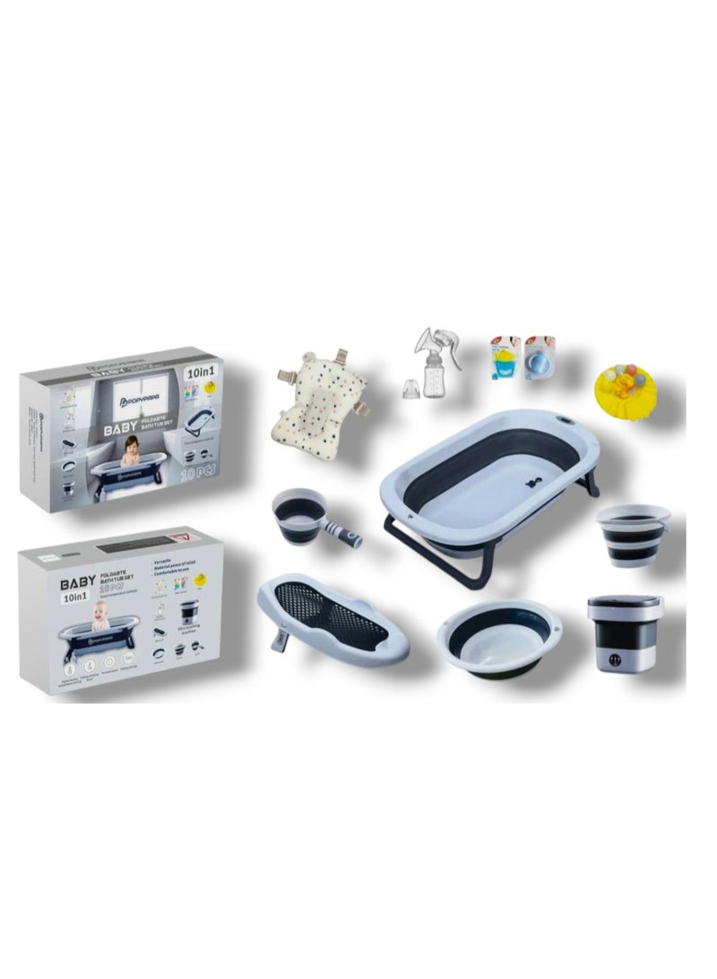 POPYPAPA FOLDABLE BATH TUB SET 10 PCS SMART TAMPRATURE BATH TUB - Image 4