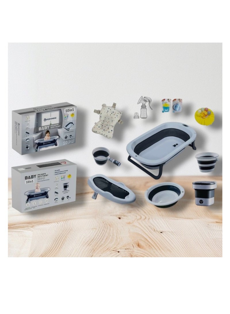 POPYPAPA FOLDABLE BATH TUB SET 10 PCS SMART TAMPRATURE BATH TUB - Image 3