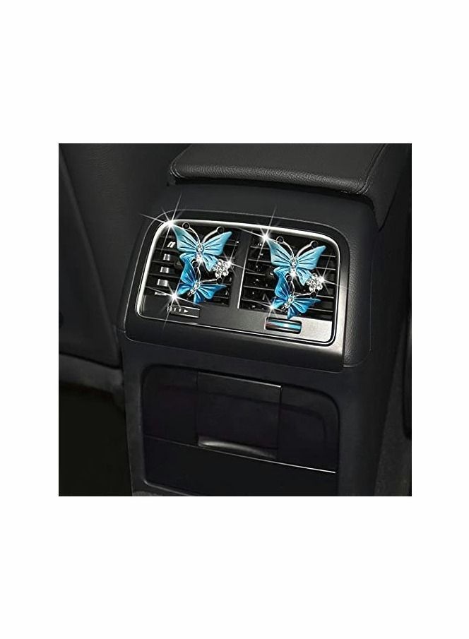 Y&D Car Air Fresheners Vent Clips, Cute Double Butterfly Diamond Rhinestone - Image 4