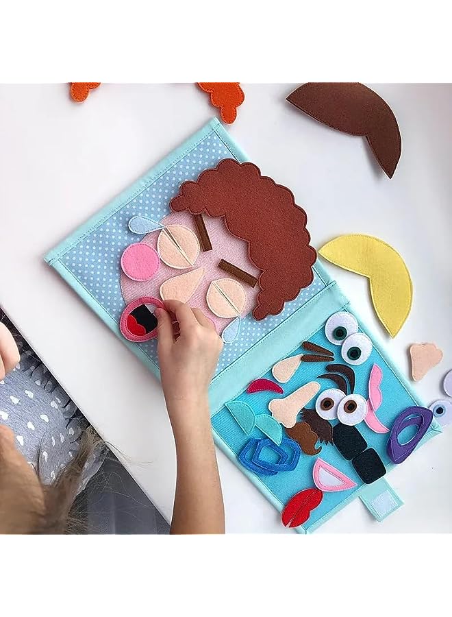 IAF Toddler Quiet Activity Book, Faces Book for Kids Early Education, Preschool Kindergarten Learning Activities, Autism Sensory & Travel Toys, Gifts for Girls and Boys 2-8 Years - Image 1