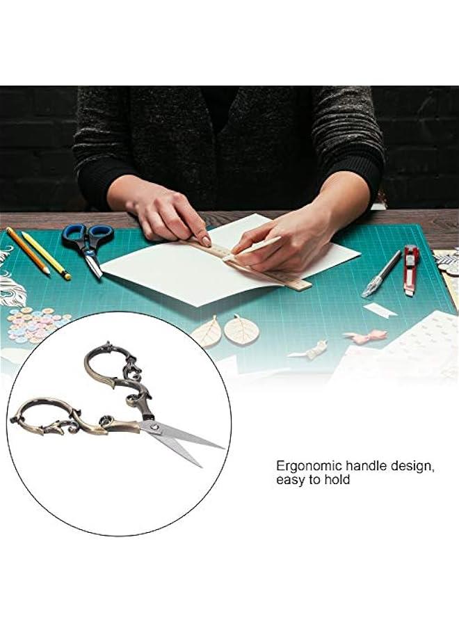 مقص rétro، أدوات قص التطريز الصغيرة على شكل قرع من الفولاذ المقاوم للصدأ الأوروبي للاستخدام في الأشغال الفنية والتطريز والخياطة (أخضر) - Image 3